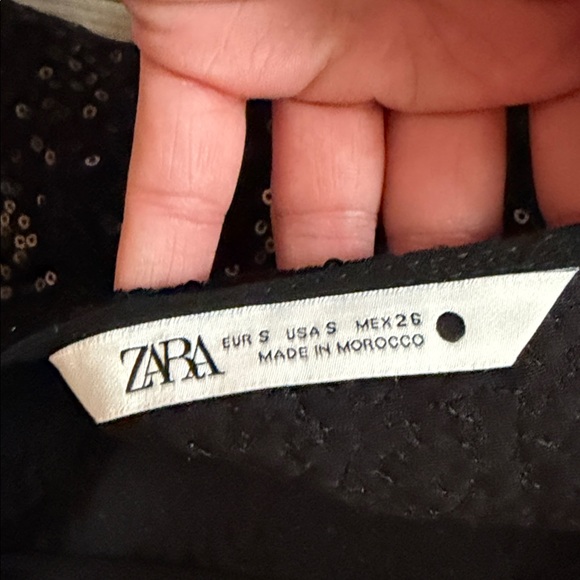 Zara Black Sequin Velvet Dress - perfect for Christmas and new years! - Picture 3 of 5